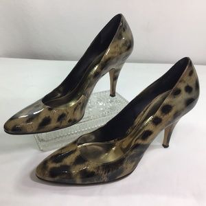 ANTONIO MELANI  Animal Print Patent Heels